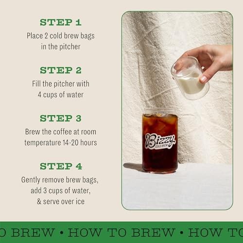 Bizzy Organic Cold Brew Coffee | Espresso Blend | Coarse Ground Coffee | Medi…