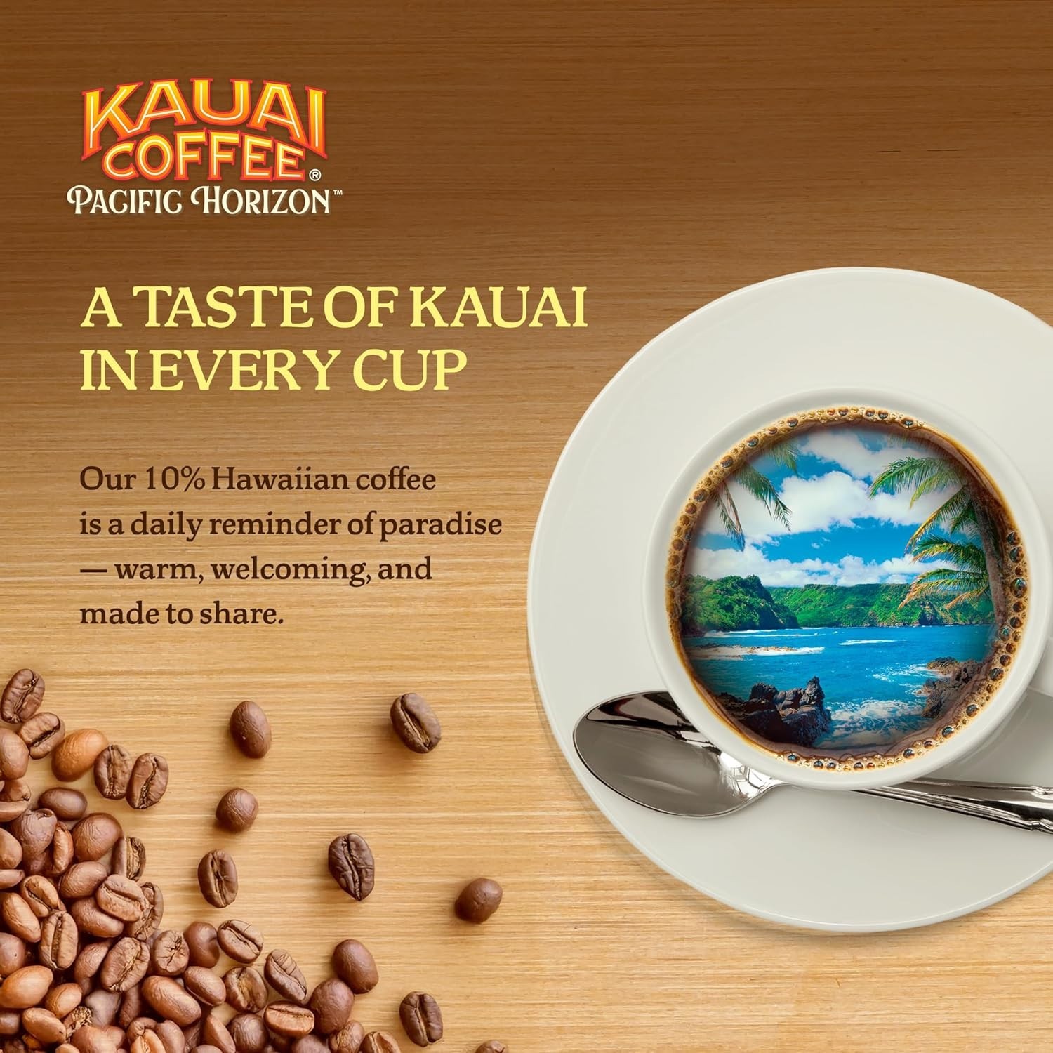 Organic 10oz Kauai Coconut Caramel Crunch Ground Coffee – Smooth & Sweet