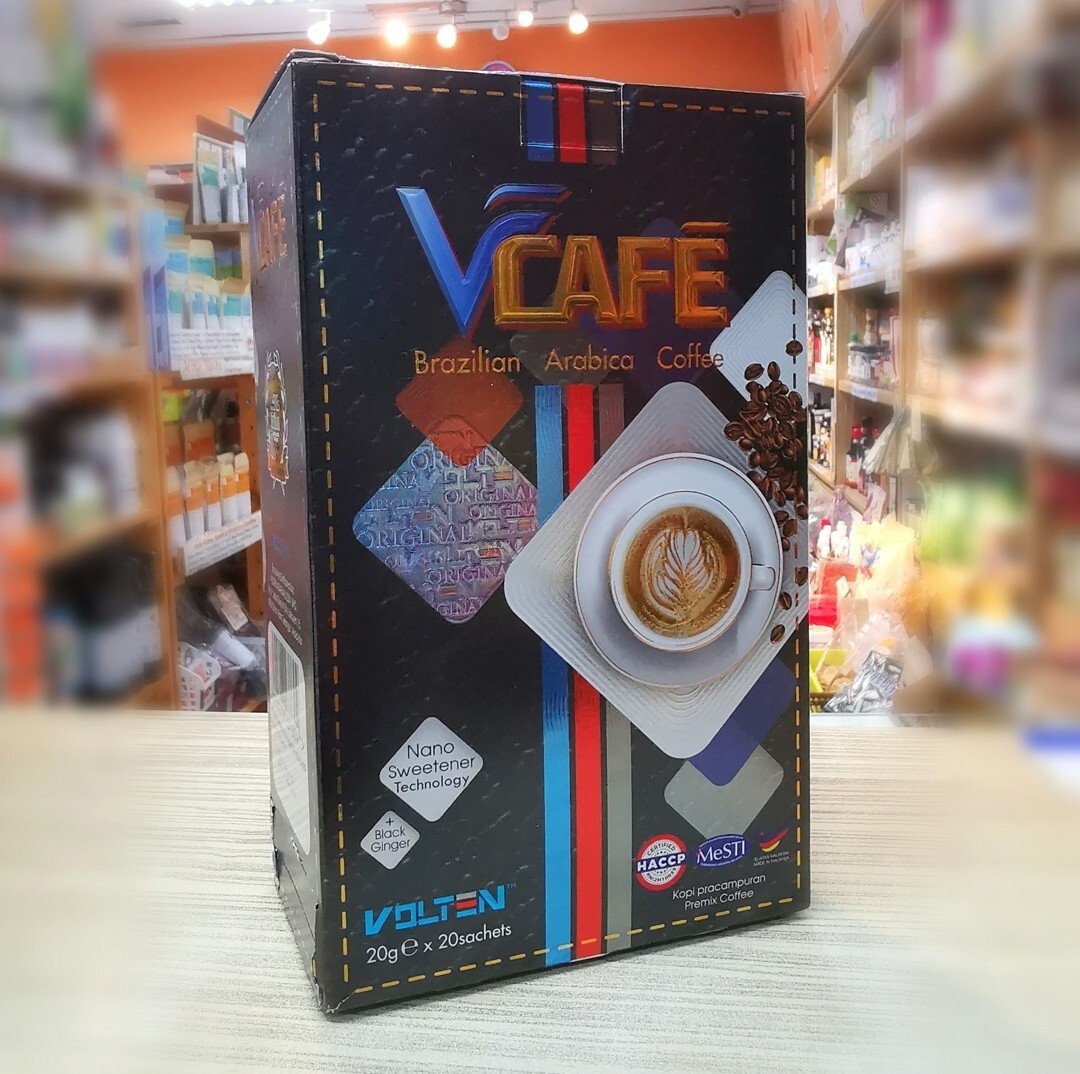6 Box Volten VCafe Brazilian Arabica Coffee Black Ginger & Mangosteen Extract