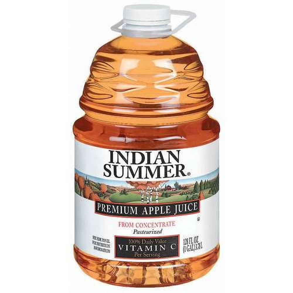 (2 pack) Indian Summer Premium Apple Juice, Fresh Pressed Apples, 128 fl oz…
