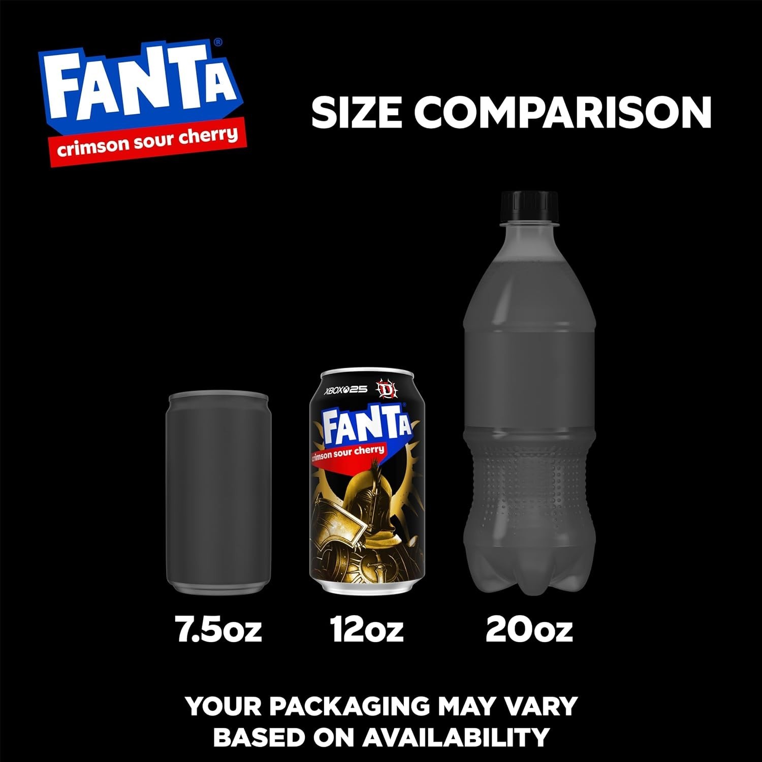 Fanta Crimson Sour Cherry, 12oz 12pk 12 Fl Oz (Pack of 12),