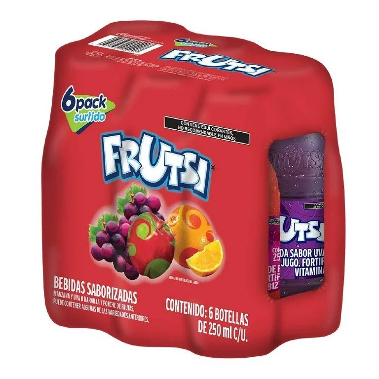 Frutsi Mexican Juice 6 pack. Mixed flavors. 250ml