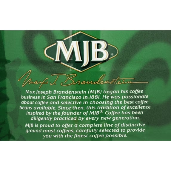 MJB European Ground Coffee, Dark Roast, 23 Ounce Can