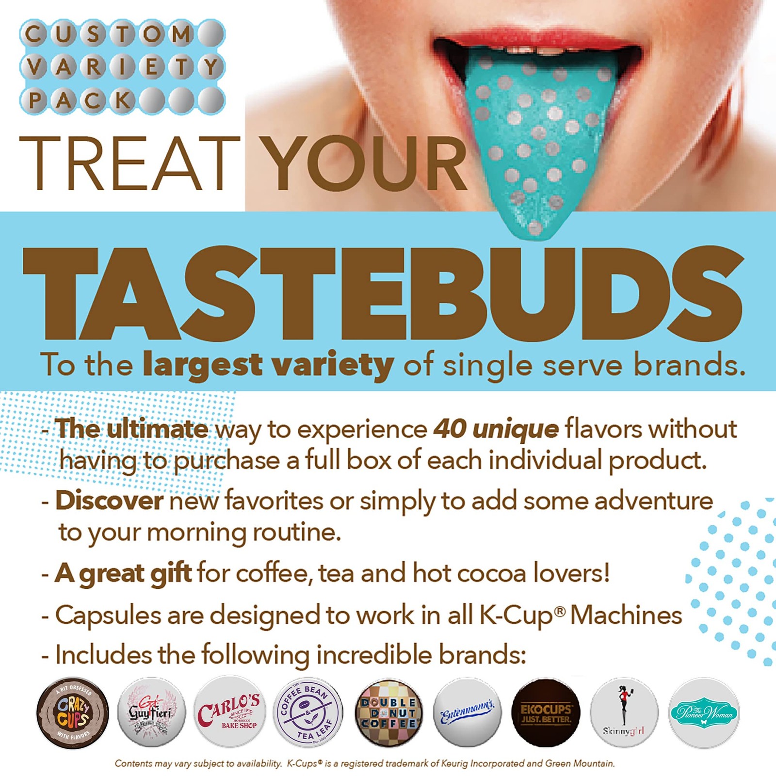 Flavored Decaf Coffee Pods Variety Pack, Great Mix of Decaffeinated Coffee Po…