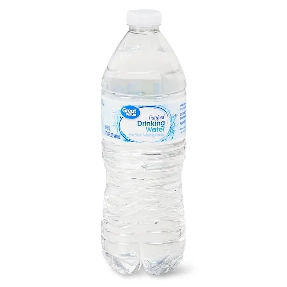 Great Value Purified Drinking Water, 16.9 fl oz, 24 Count