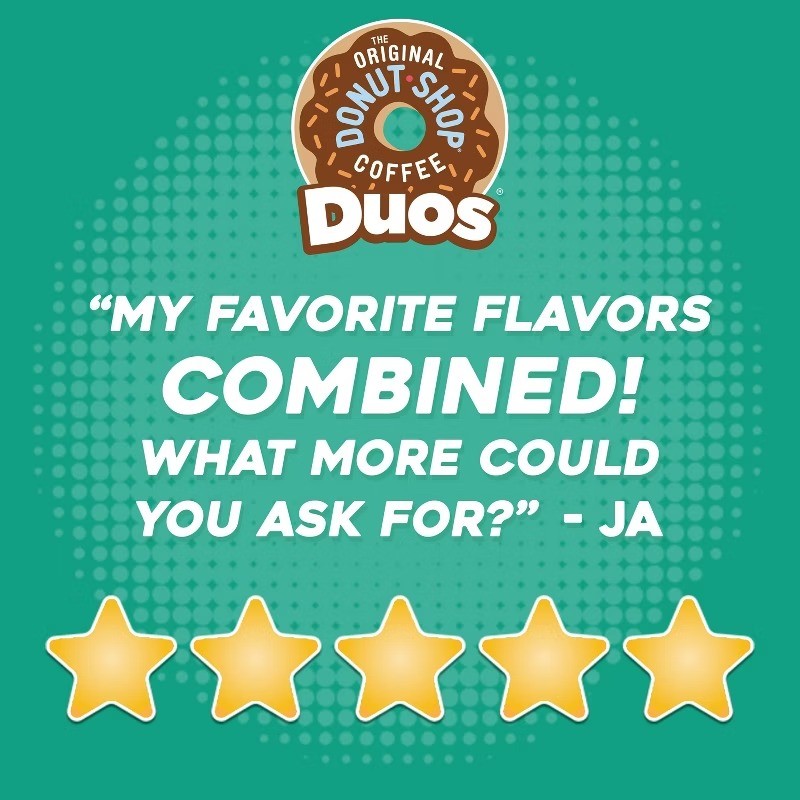The Original Donut Shop Duos Coconut Mocha K-Cup Pods, Medium Roast, 24ct