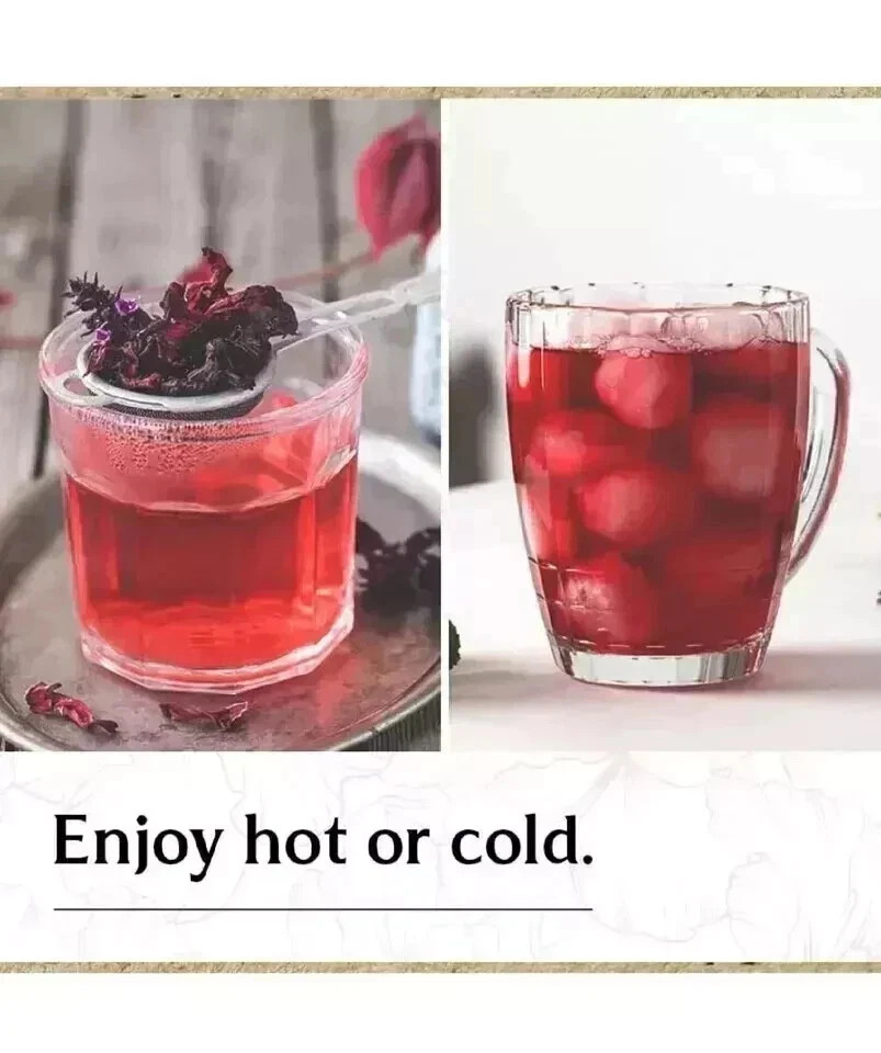 Dried Hibiscus Flowers Cut & Sifted, Flor de Jamaica, Hibiscus Tea Jamaica 100g