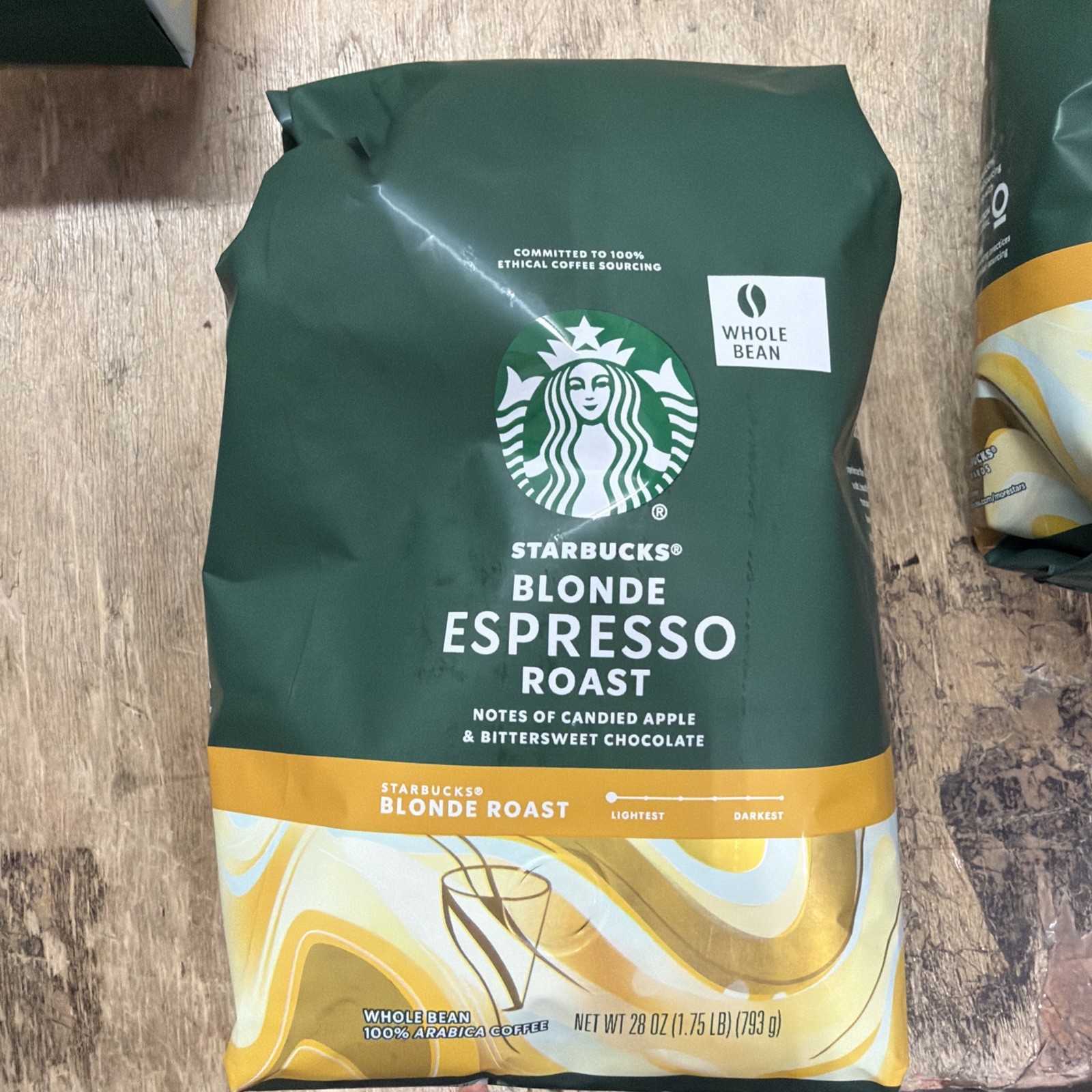 Lot Of 5 Starbucks Blonde Espresso Roast Whole Bean 28oz 08/26