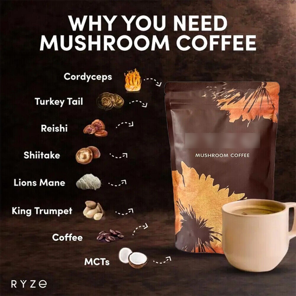 2026 New Mushroom Coffee Organic Coffee 30 Servings in one Pack – No odor US