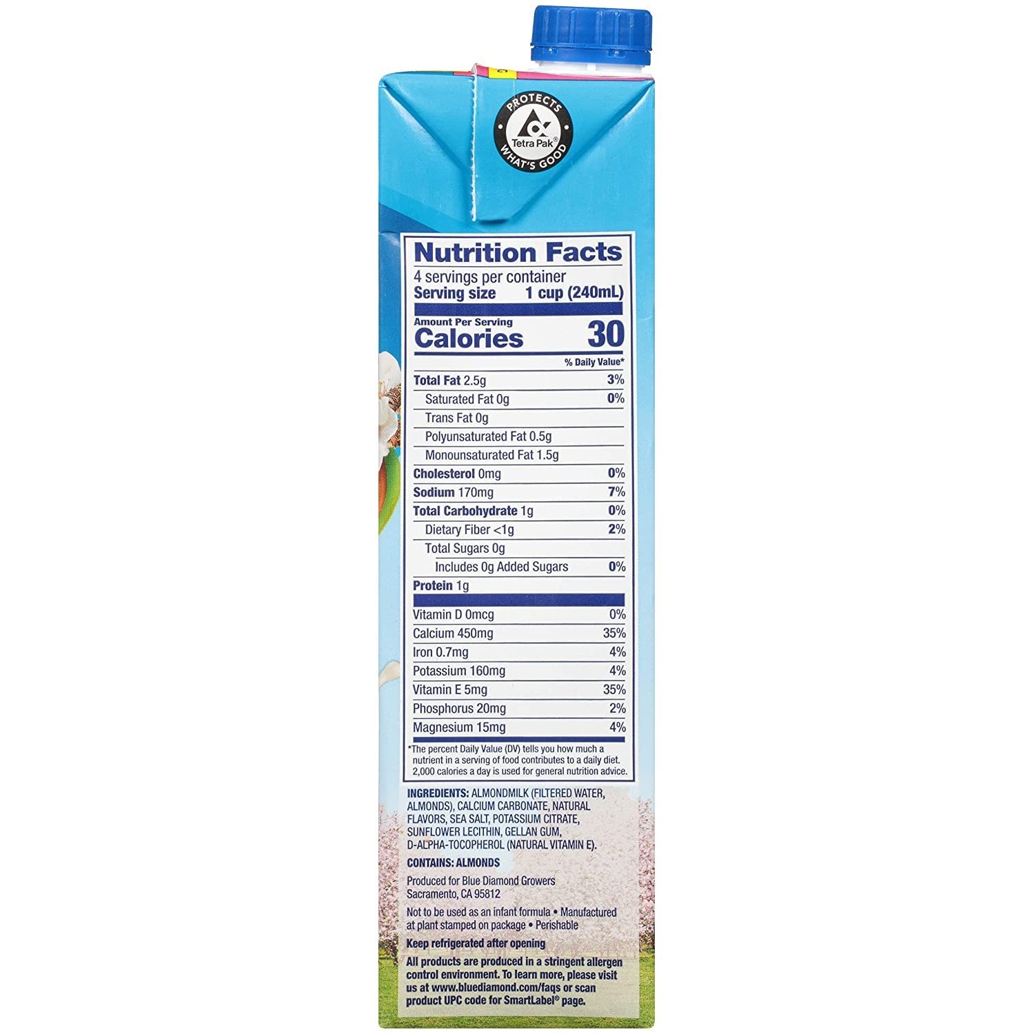 Almond Breeze Dairy Free Almondmilk, Unsweetened 32 Fl Oz (Pack of 6)