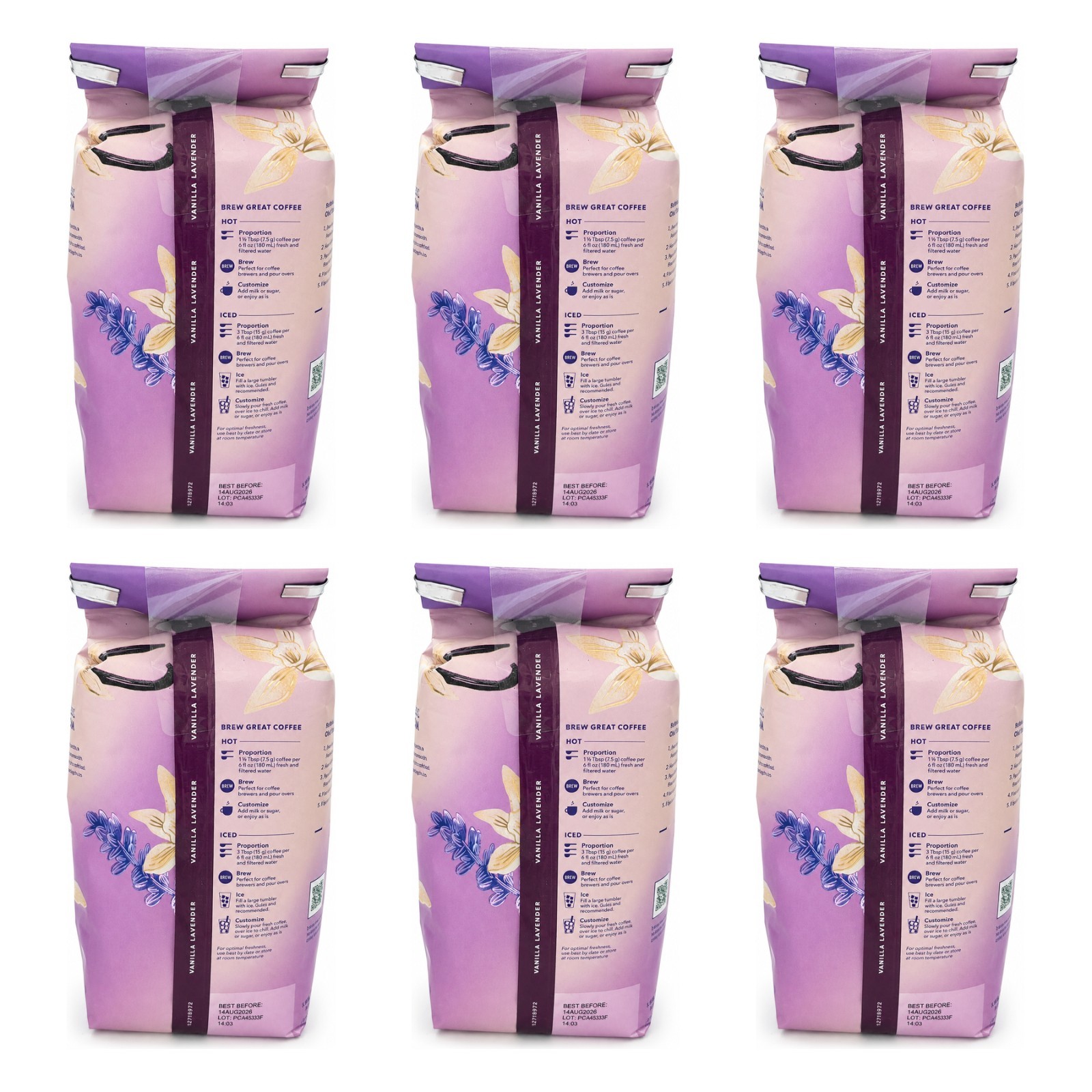 Starbucks – Vanilla Lavender – Ground Coffee – Limited Edition – 6 Pack