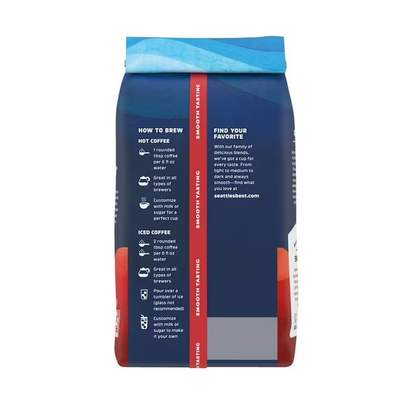 Seattle’s Best Coffee, Post Alley, Dark Roast, Ground Coffee,12 oz, 2pk