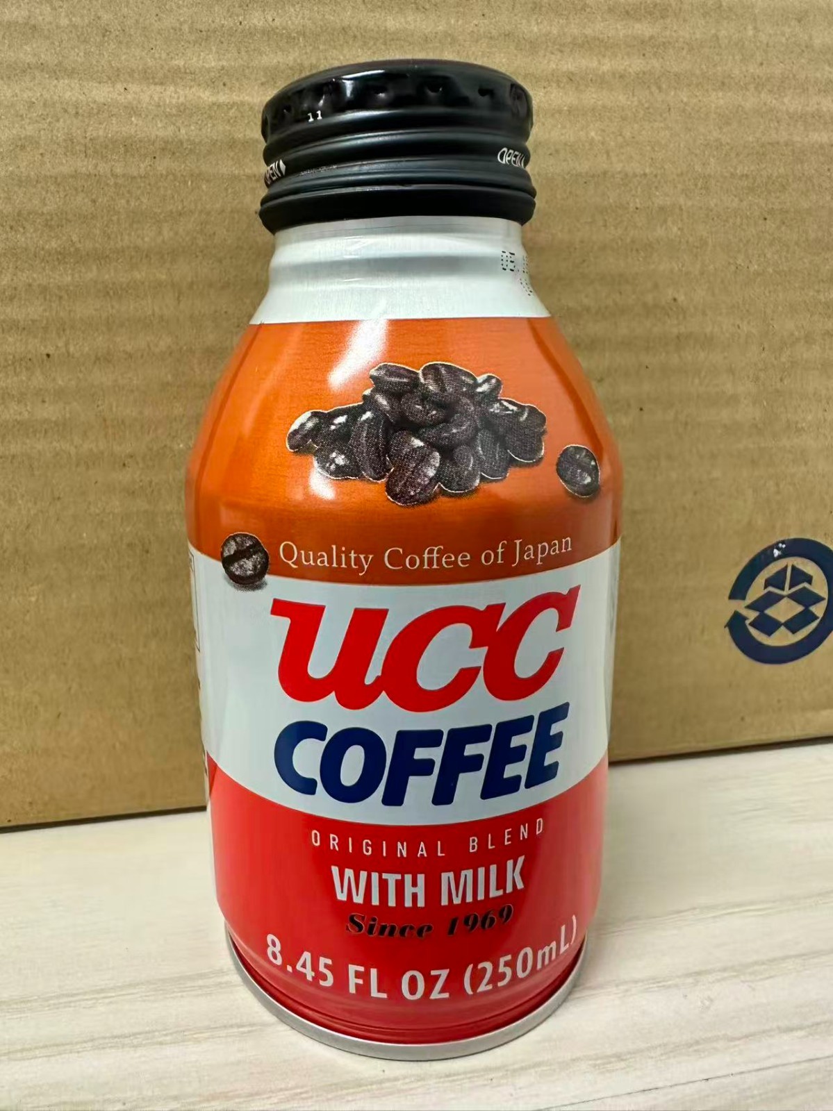 (24 Pack) UCC Japan Original Blend Instant Coffee with Milk, 8.45 Fl oz/ 250ml