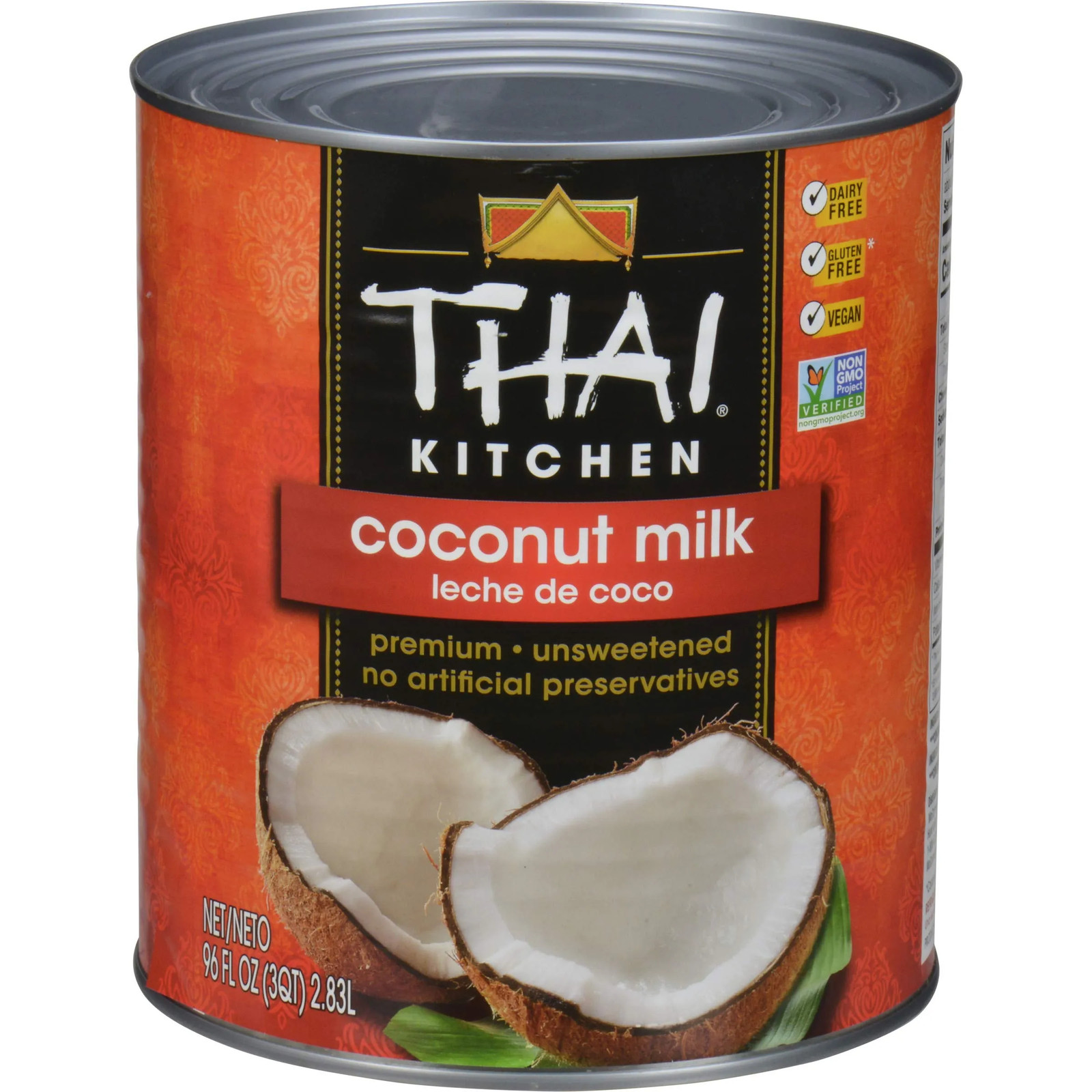 Thai Kitchen Coconut Milk 96oz 6-Pack Cans Unsweetened Dairy Free Gluten Free