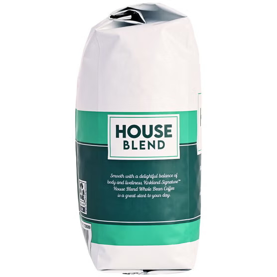Kirkland Signature House Blend Whole Bean Coffee Balanced Smooth Medium Roast