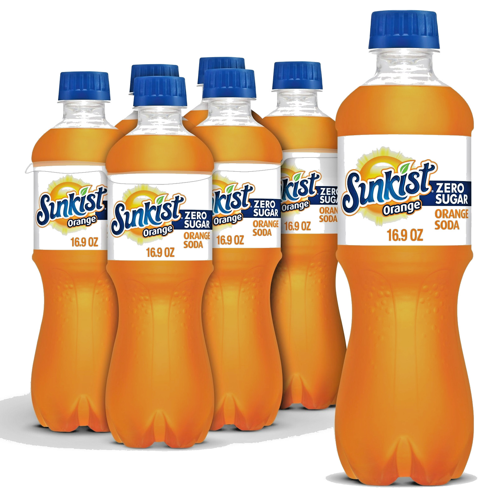 Sunkist Zero Sugar Orange Soda Pop, 16.9 fl oz, 12 Pack Bottles Free Shipping!!!