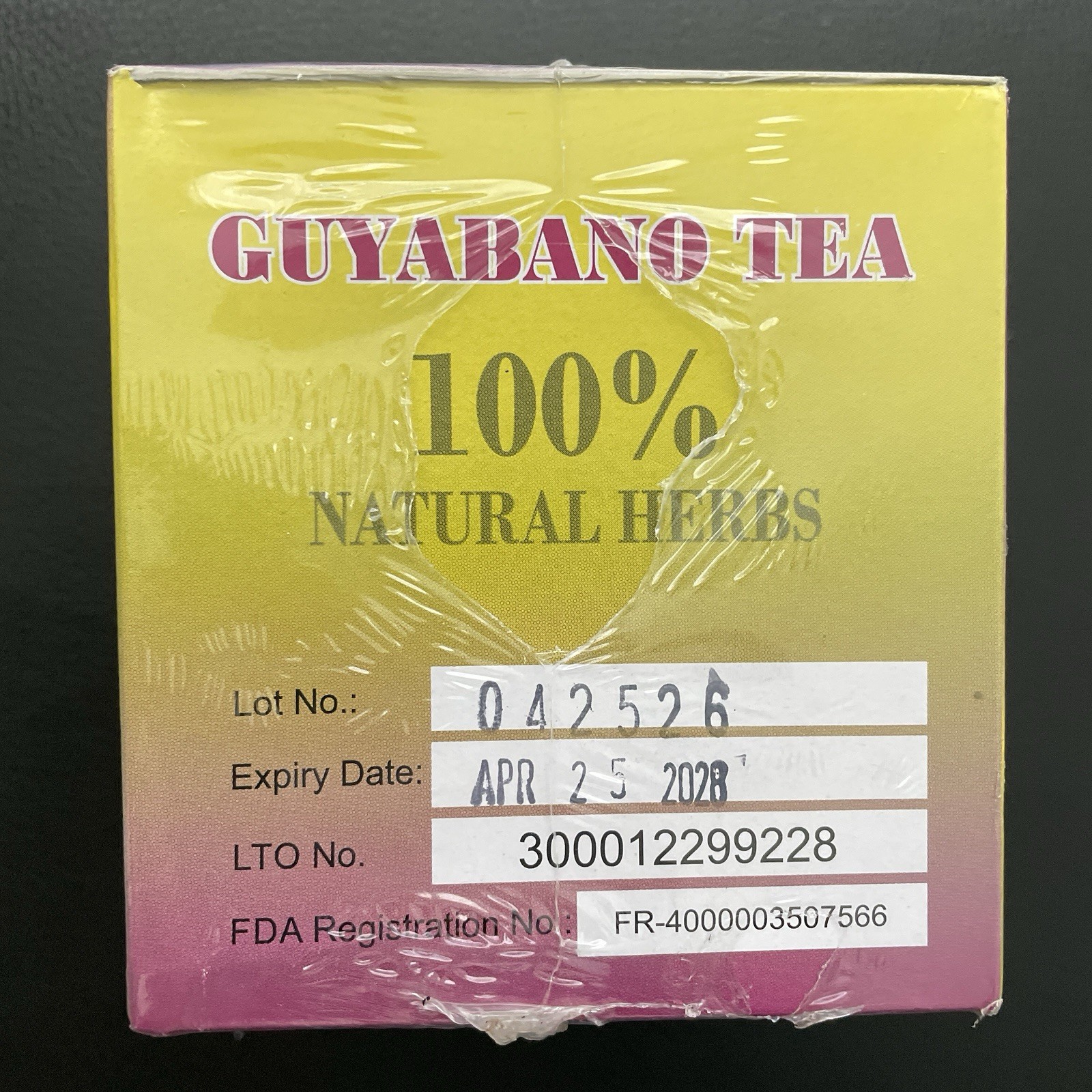 SGB All Natural Guyabano Herbal Tea 2 Grams x 20 Tea Bags 100% Natural Herbs
