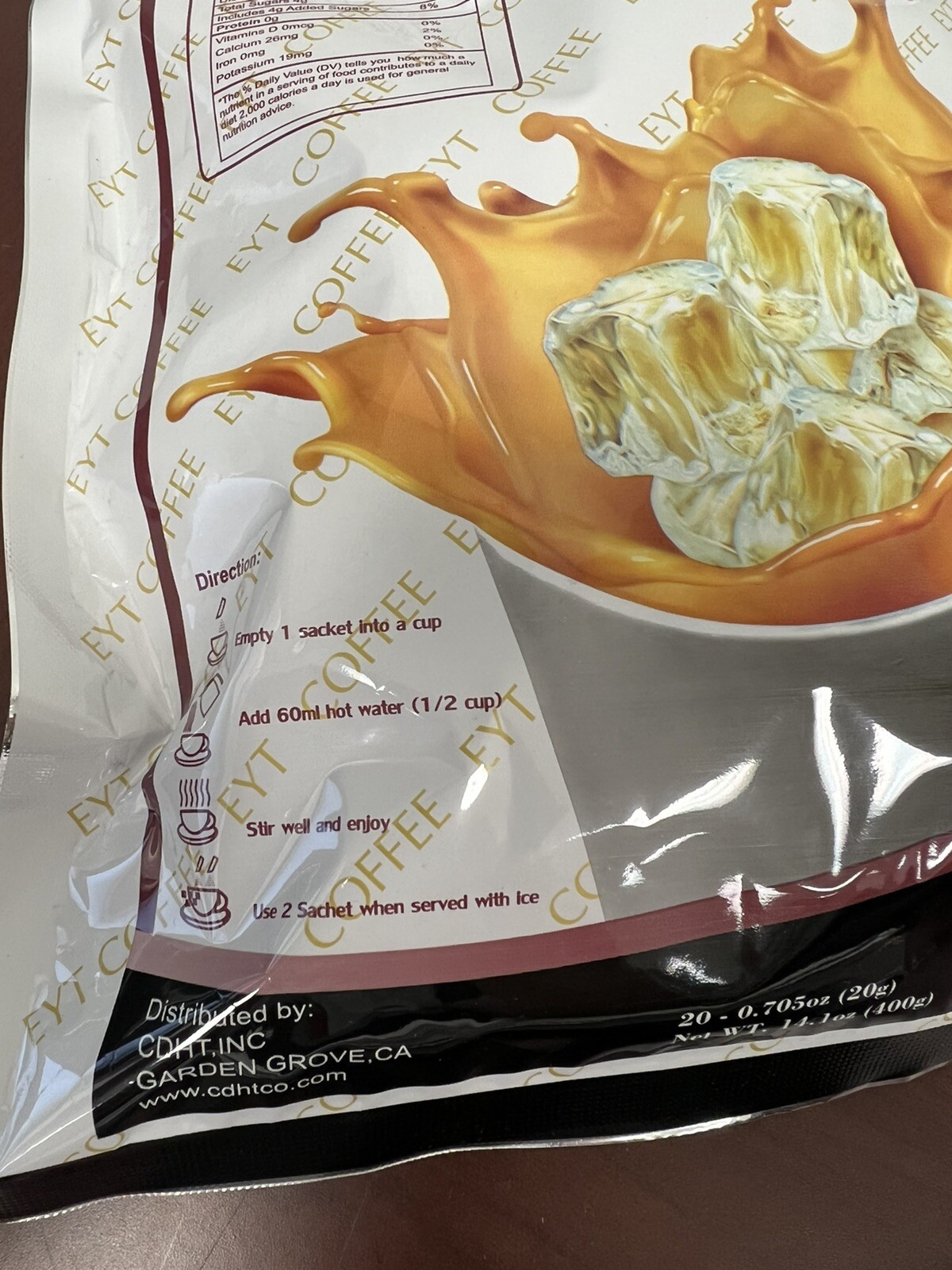 EYT- Explore Your Taste- 3in1 Instant Coffee, 20gr X 20 Bags – Made In USA