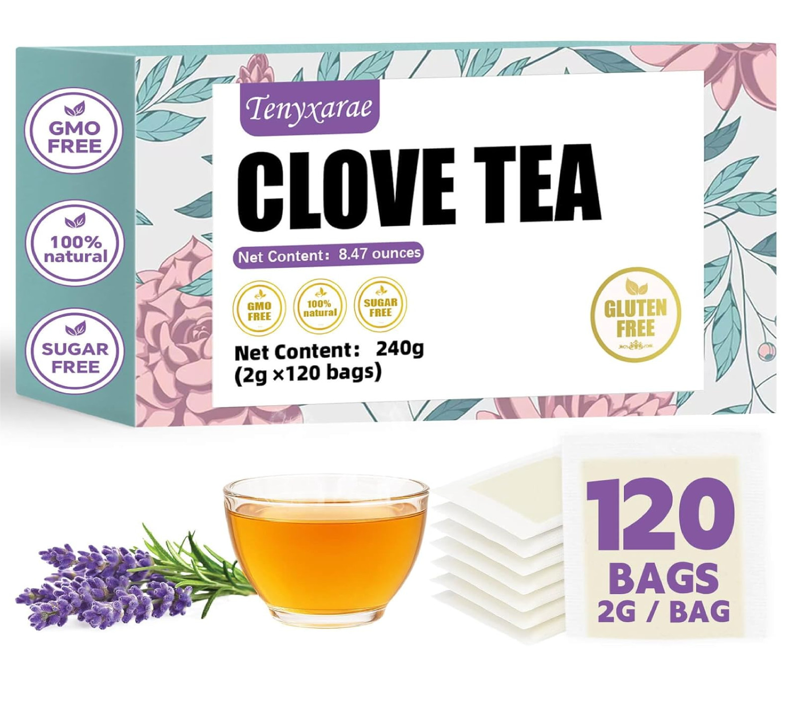 Clove Tea Bags–120 Teabags (2g/Bag), Made from 100% Natural Clove Flower Buds |