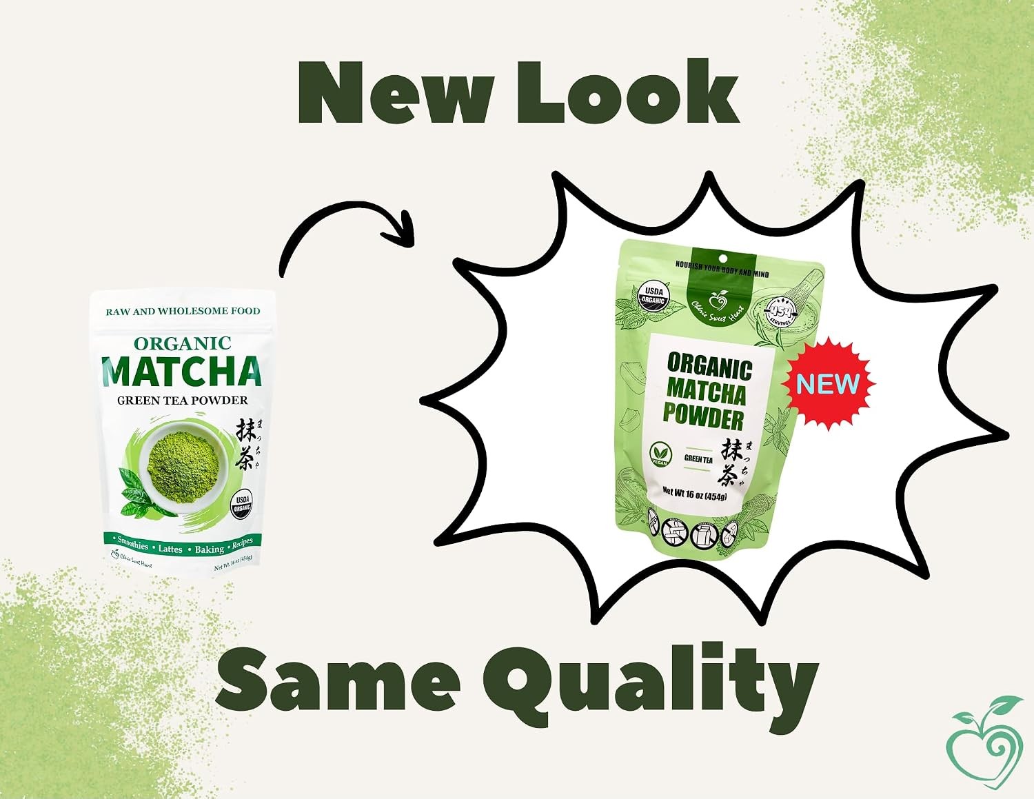 Cherie Sweetheart Organic Matcha Green Tea Powder – 16oz