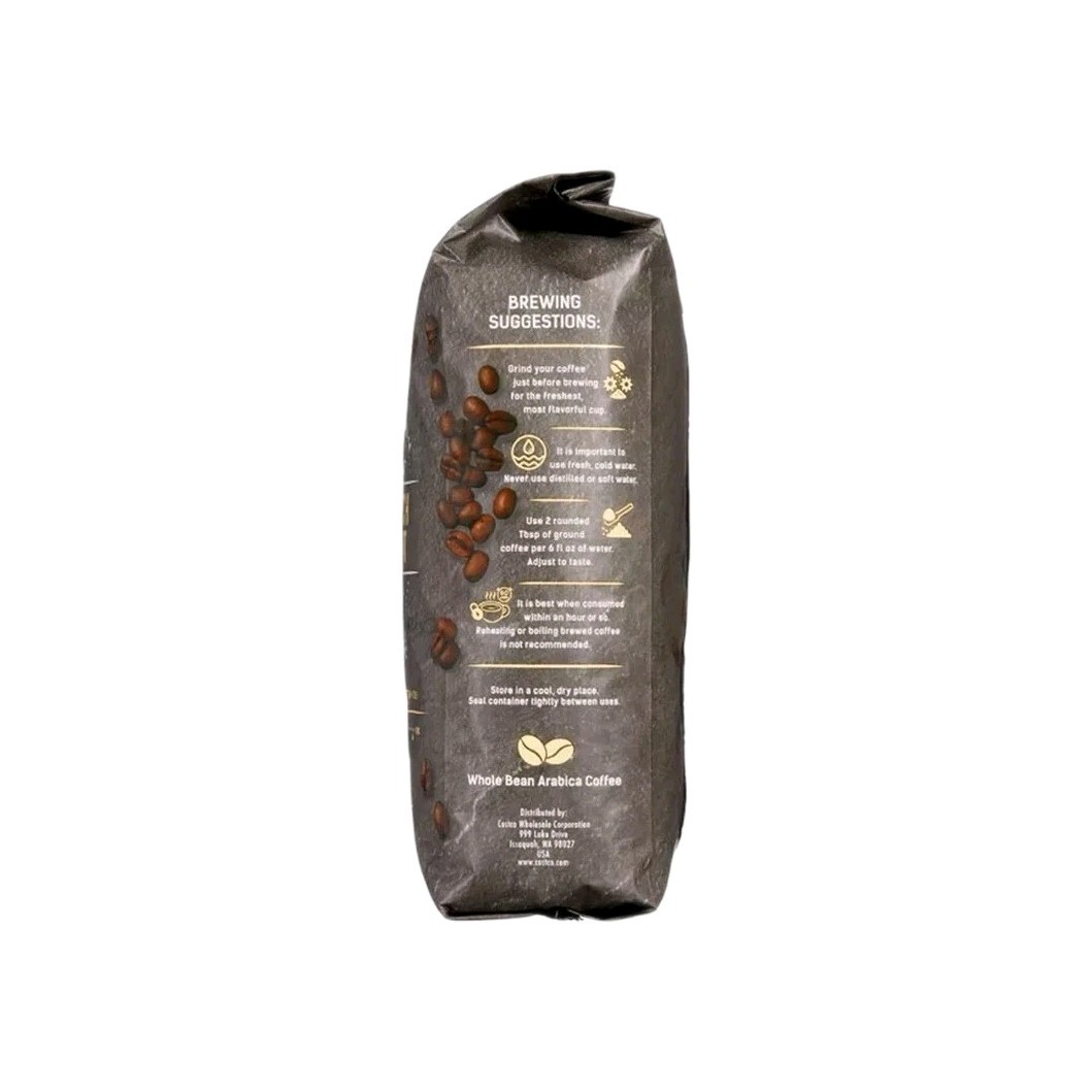 French Roast Whole Bean Coffee Dark Rich Kirkland Signature 2 Bags 5lbs Total