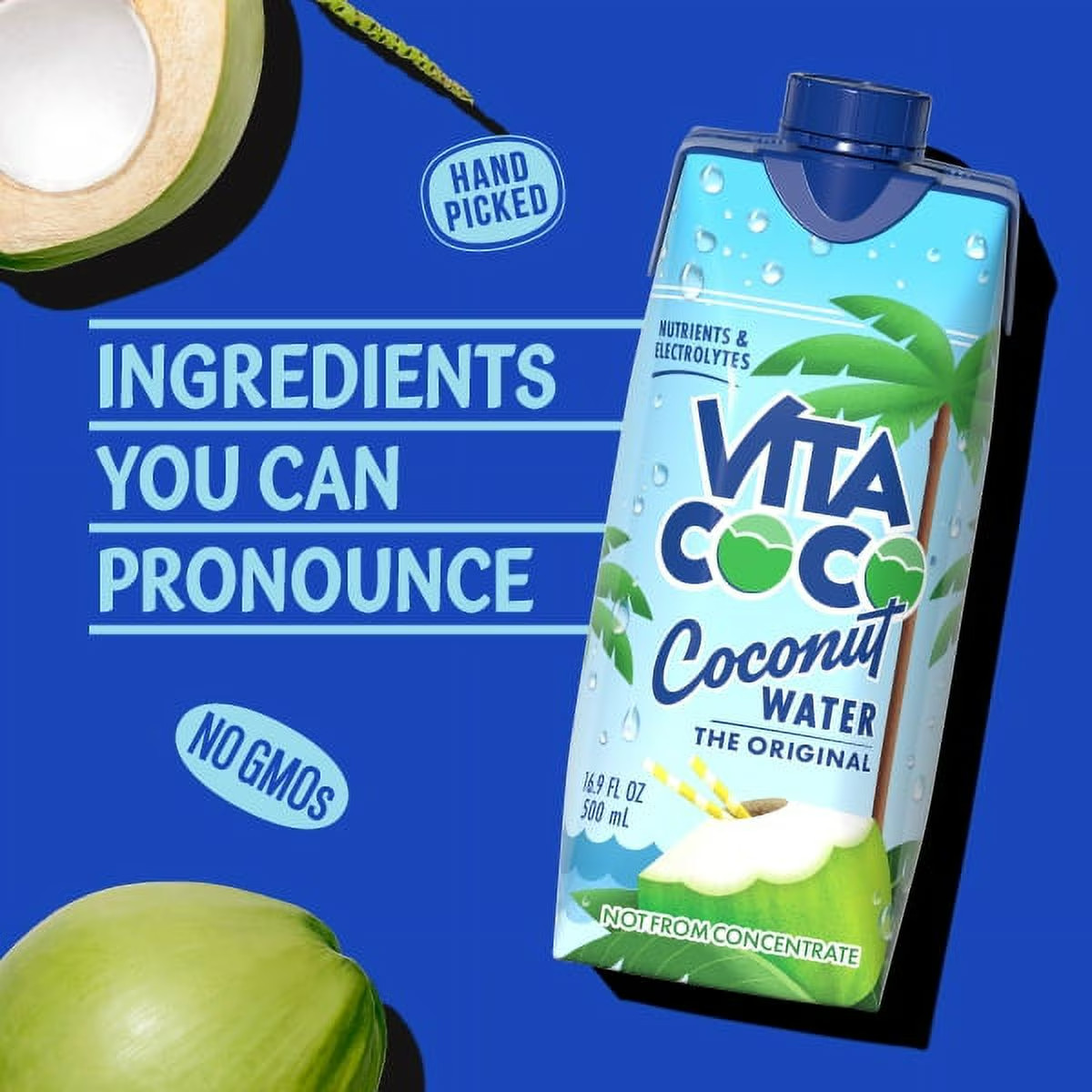Vita Coco Pure Coconut Water – 12 PK, 16.9 FL OZ.