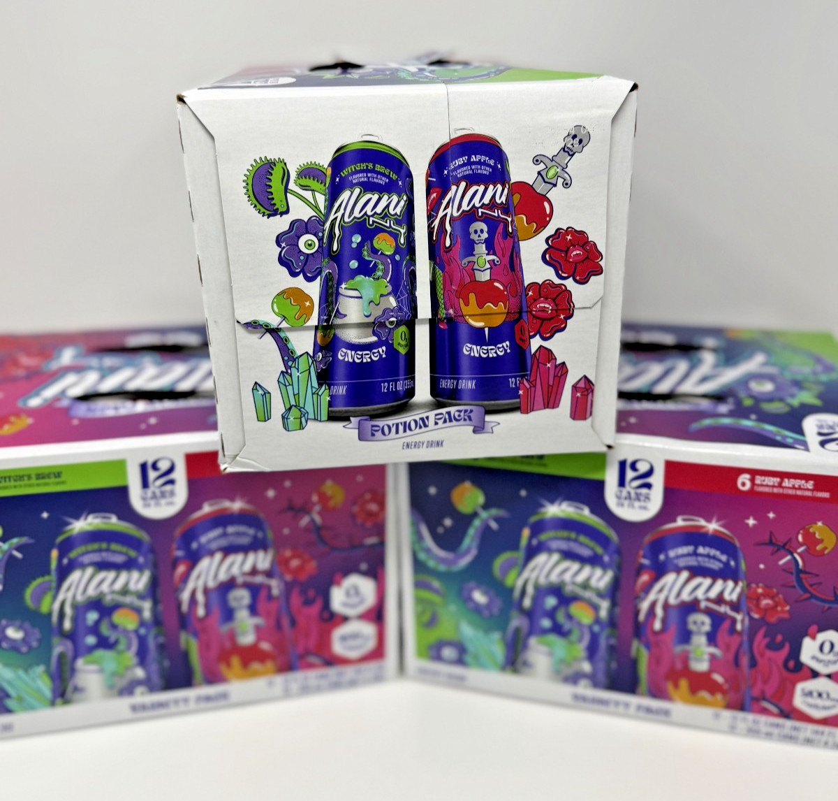 Alani Nu Potion Pack Witch’s Brew & Ruby Apple 12 fl oz 12 Pack New Rare Flavor