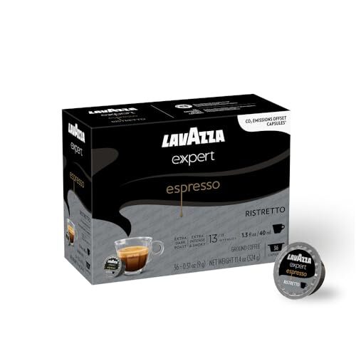 Lavazza Expert Espresso Ristretto Coffee Capsules, Very Intense, Extra Dark