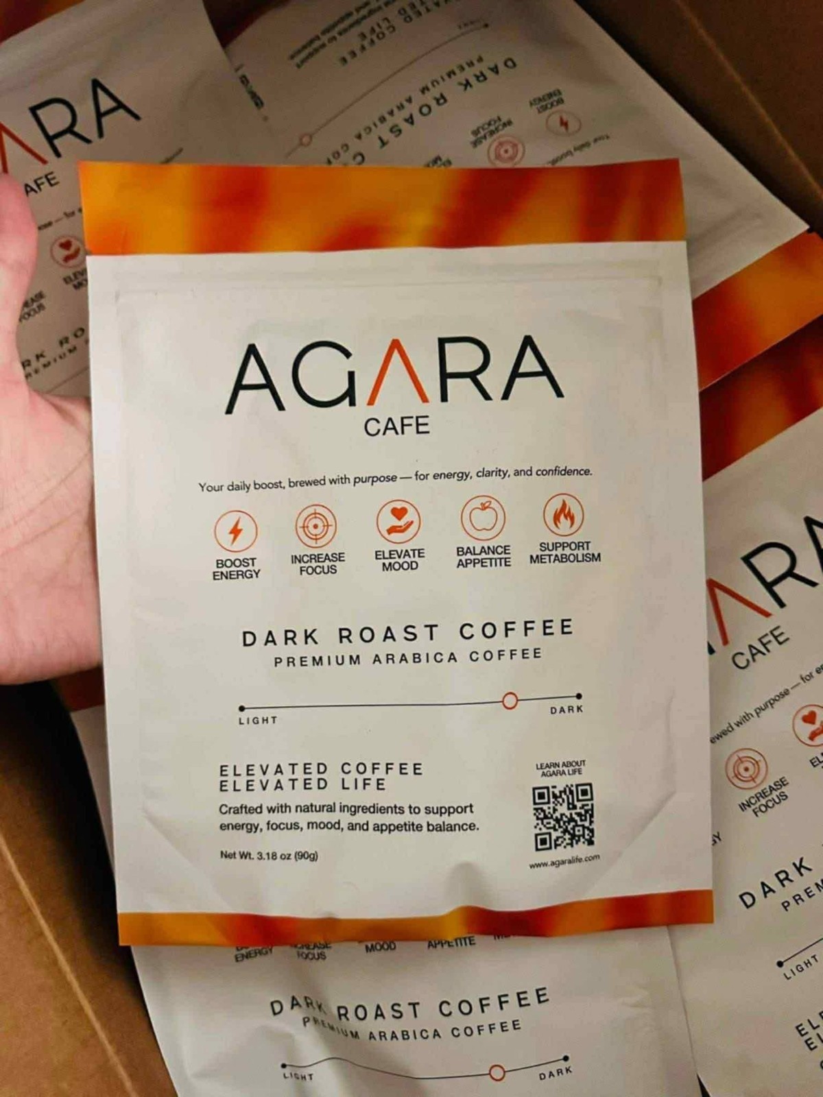 AGARA CAFE Weight Loss Focus & Energy Dark Roast Coffee Premium Arabica Blend