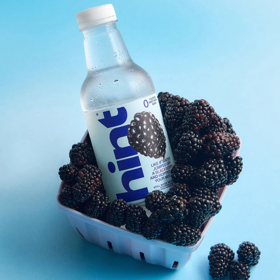 Hint Blackberry Flavored Water, 16 fl oz, 6 Pack Plastic Bottles