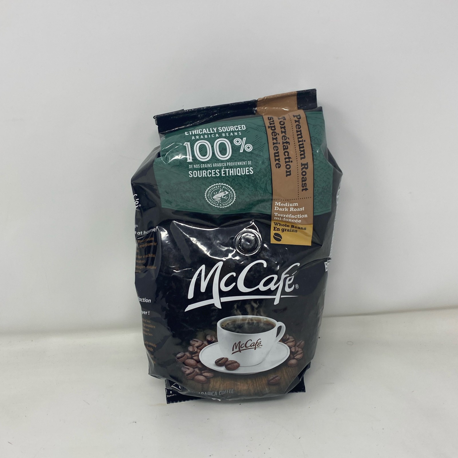 McCafe Medium Dark Whole Bean Coffee 900g (31.7 oz) Black Bag