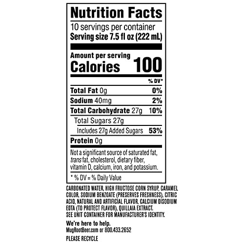 Mug Root Beer Soda, 7.5 Ounce Mini Cans, 10 Pack Fl Oz (Pack of 10)