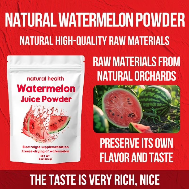 Natural Watermelon Juice Powder Vitamin C Allergen-Free Rich in Electrolytes