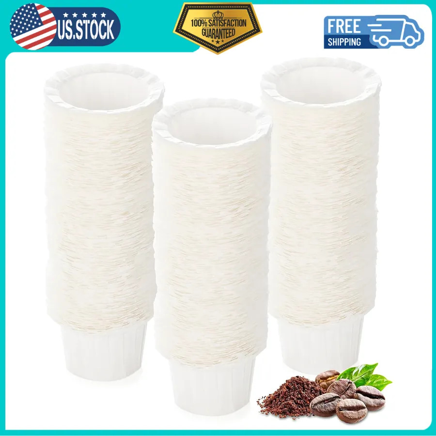 500 Disposable Paper Coffee Filters for Keurig Reusable K Cup Pods Universal Fit