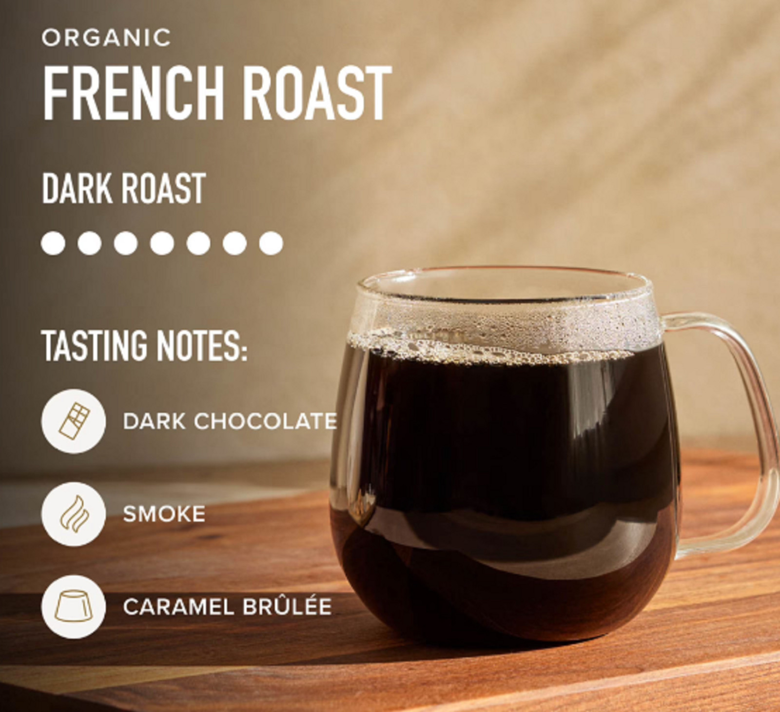 Peet’s Coffee USDA Organic French Roast Premium Dark Roast Ground Coffee,Arabica