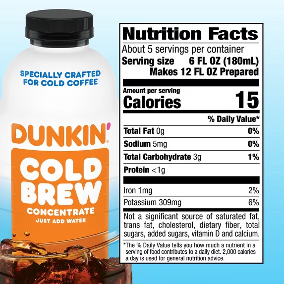 Dunkin’ Cold Brew Coffee Concentrate, 31 oz Free & Fast delivery