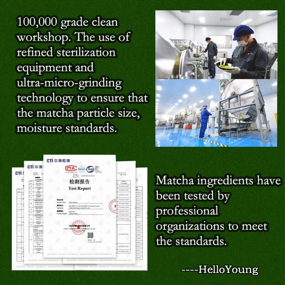 Organic Ceremonial Grade Matcha Powder 250g Green Tea Latte Morning Drink