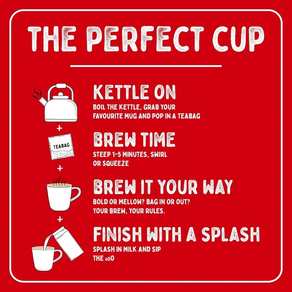 Typhoo Tea 1100 Tea Bags Bulk Catering Pack 2.5kg British Blended Cup Of Tea