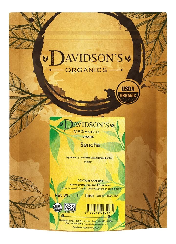 Davidson’s Organics Sencha Loose Leaf Green Tea 16oz USDA Organic Kosher