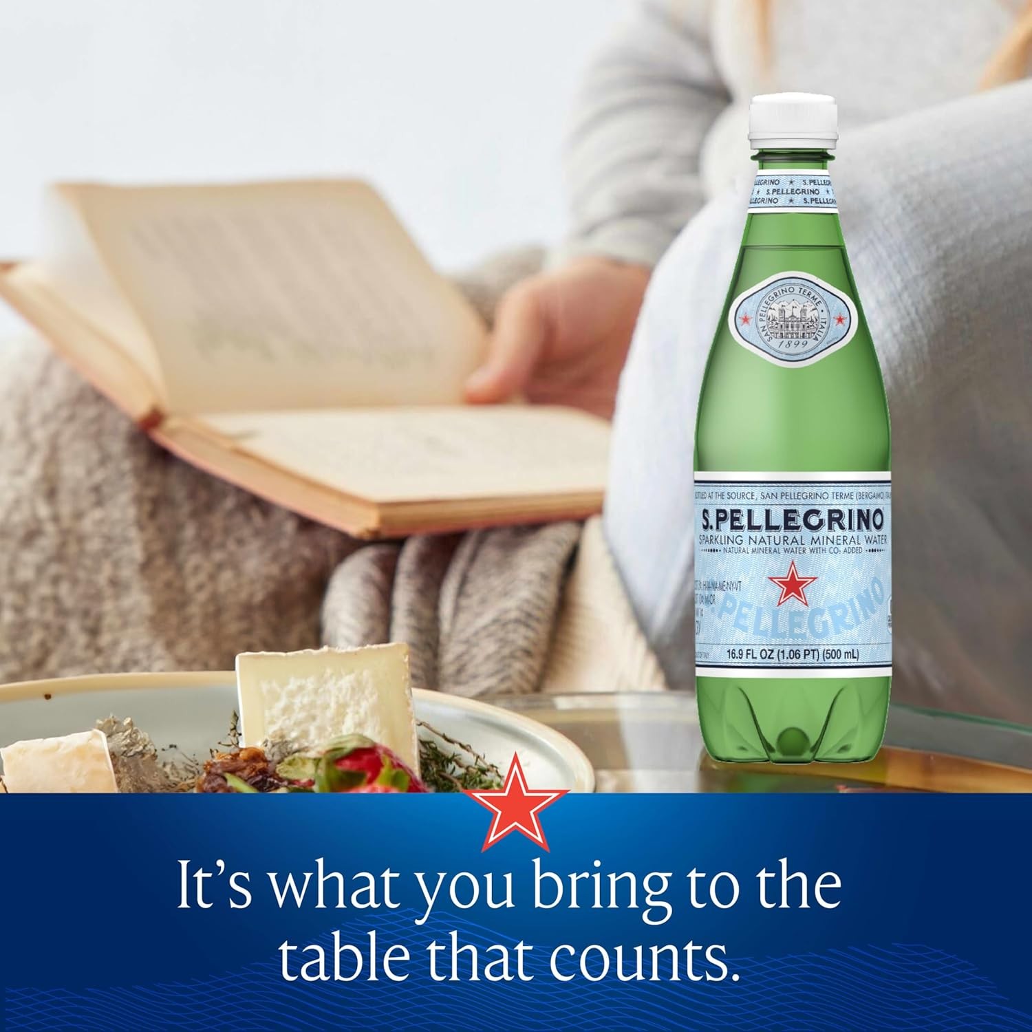 S.Pellegrino Sparkling Natural Mineral Water Plastic Bottles 16.9 Floz (12 Pack)