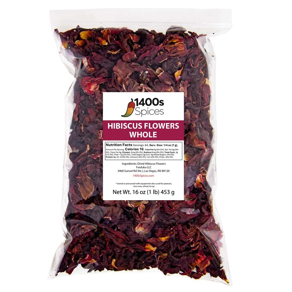 1Lb Dried Hibiscus Flowers Perfect for Tea and Mexican Agua Fresca Flor De Ja..