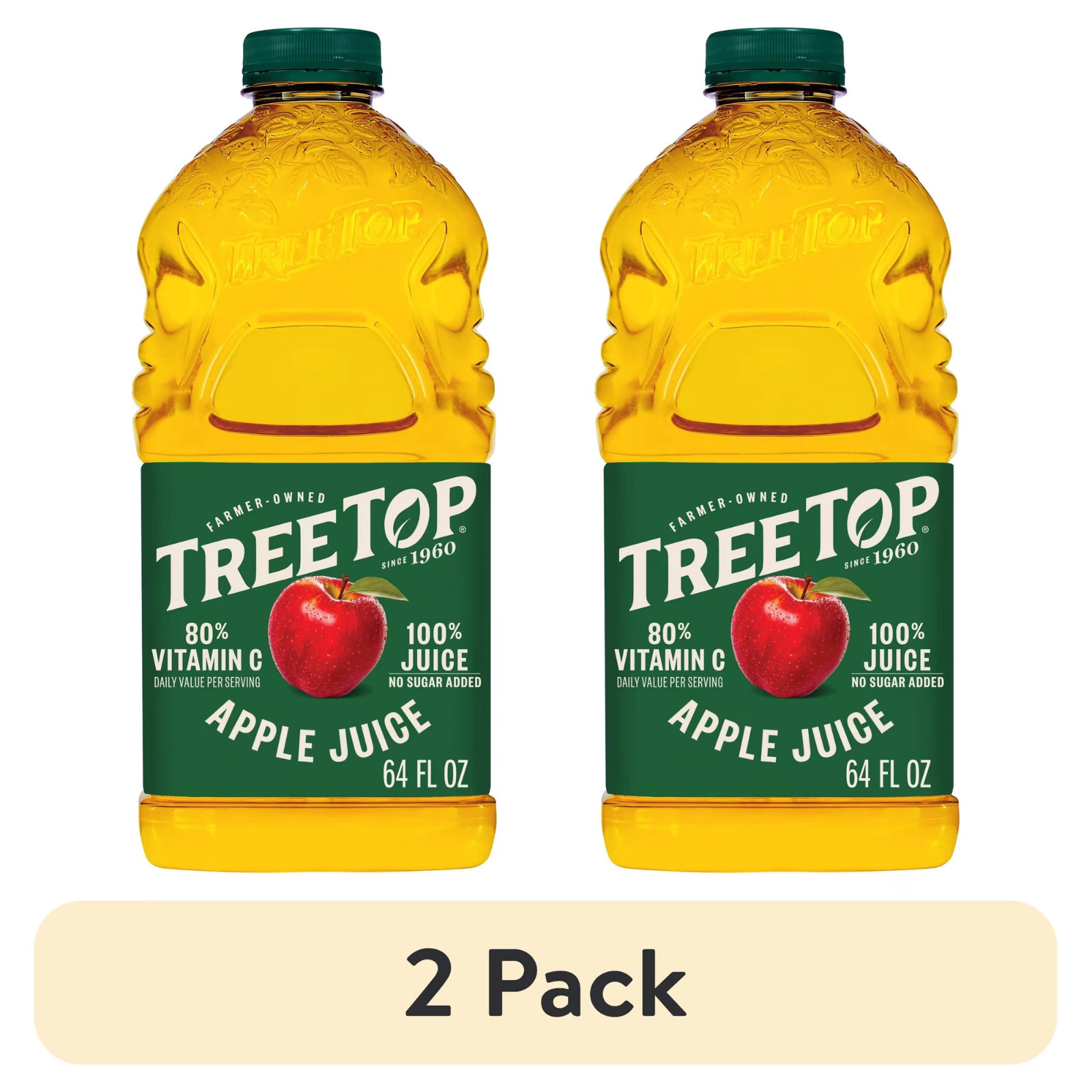(2 pack) 100% Apple juice No sugar Added No High fructose corn Syrup…