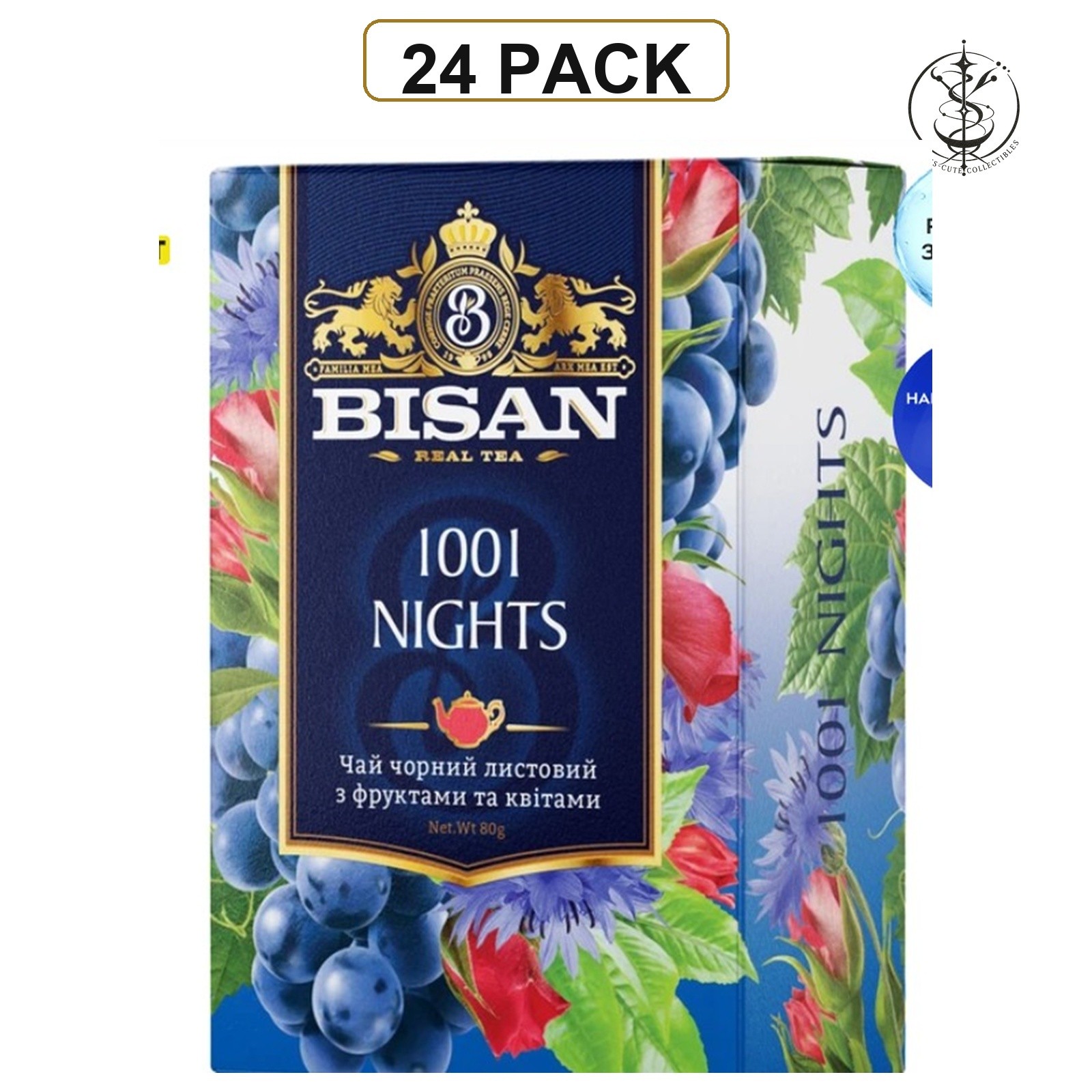 24 PACK x 80G – “Bisan” Tea Black Ceylon “1001 Night” Made in Ukraine