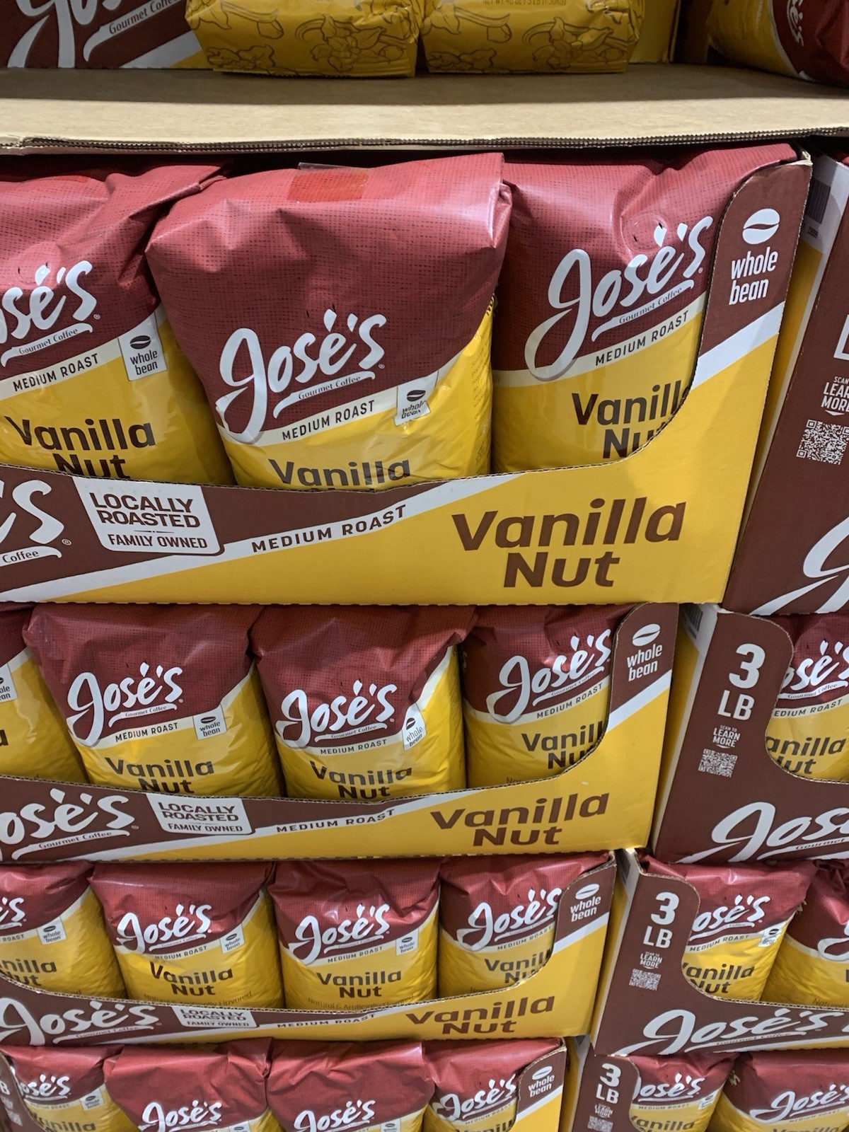 2 Bags Jose’s Vanilla Nut Whole Bean Coffee 2.5 Lbs Each Bag