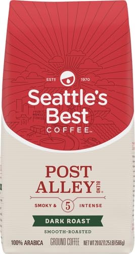 Seattle’s Best Post Alley Dark Roast Ground Coffee, 40 Ounce (20 Ounce x 2 Bags)