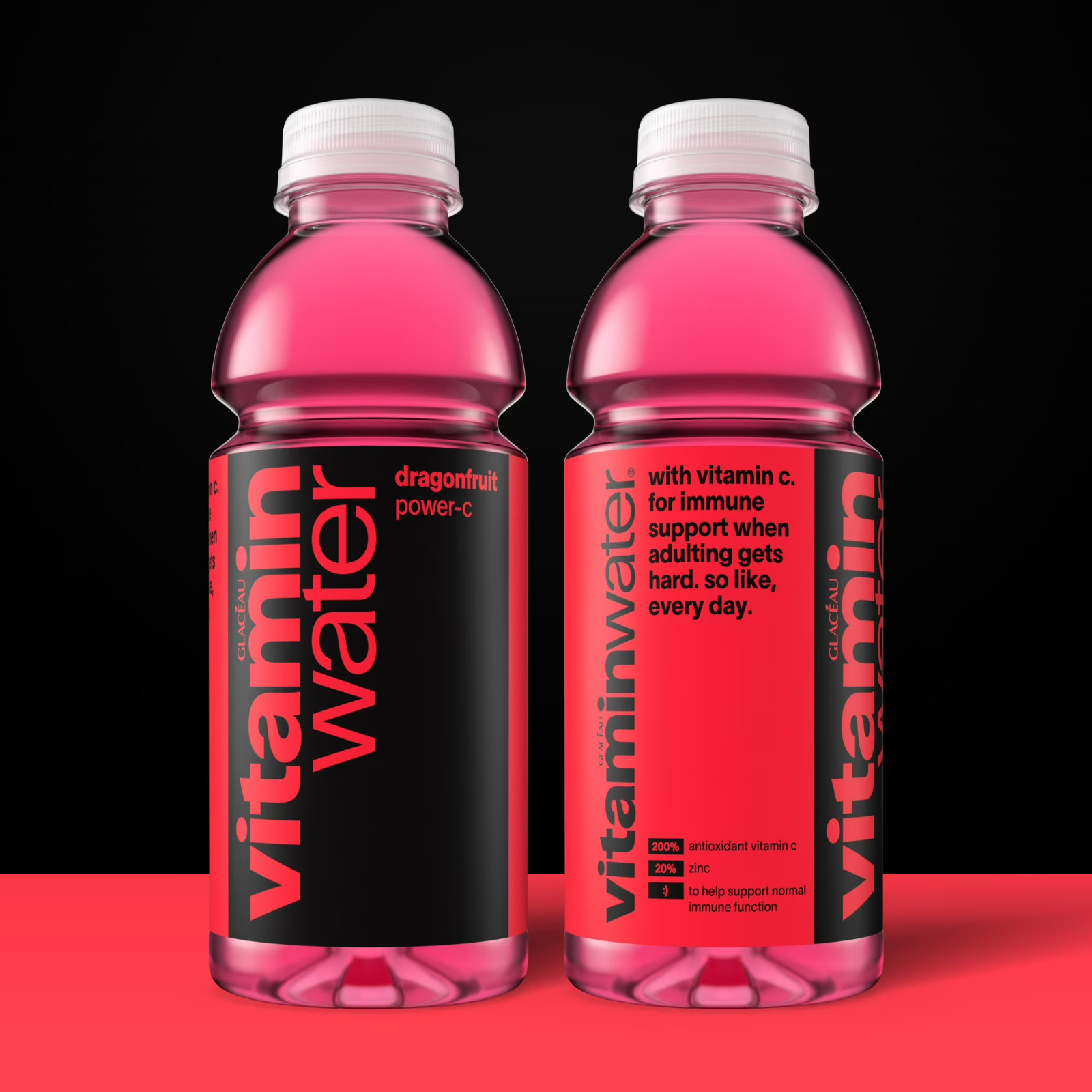Vitaminwater Power-C Dragonfruit Flavored Water Beverage, 16.9 fl oz, 6 Pack-