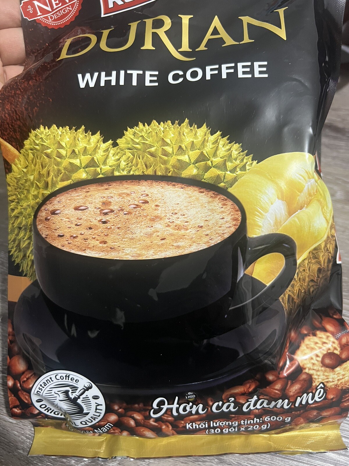 Malay WHITE COFFEE * DURIAN 4-in-1 Instant Coffee