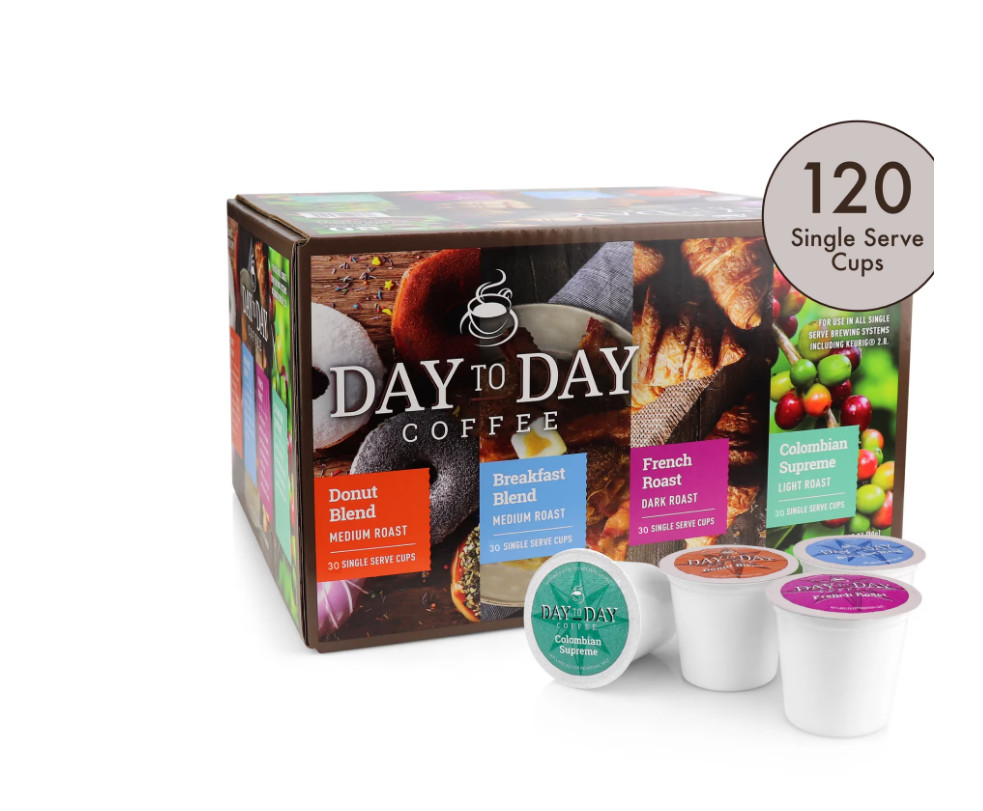 Day to Day Variety Pack K-cups, 120ct (Roast Type: Medium, Assorted Flavors) NEW