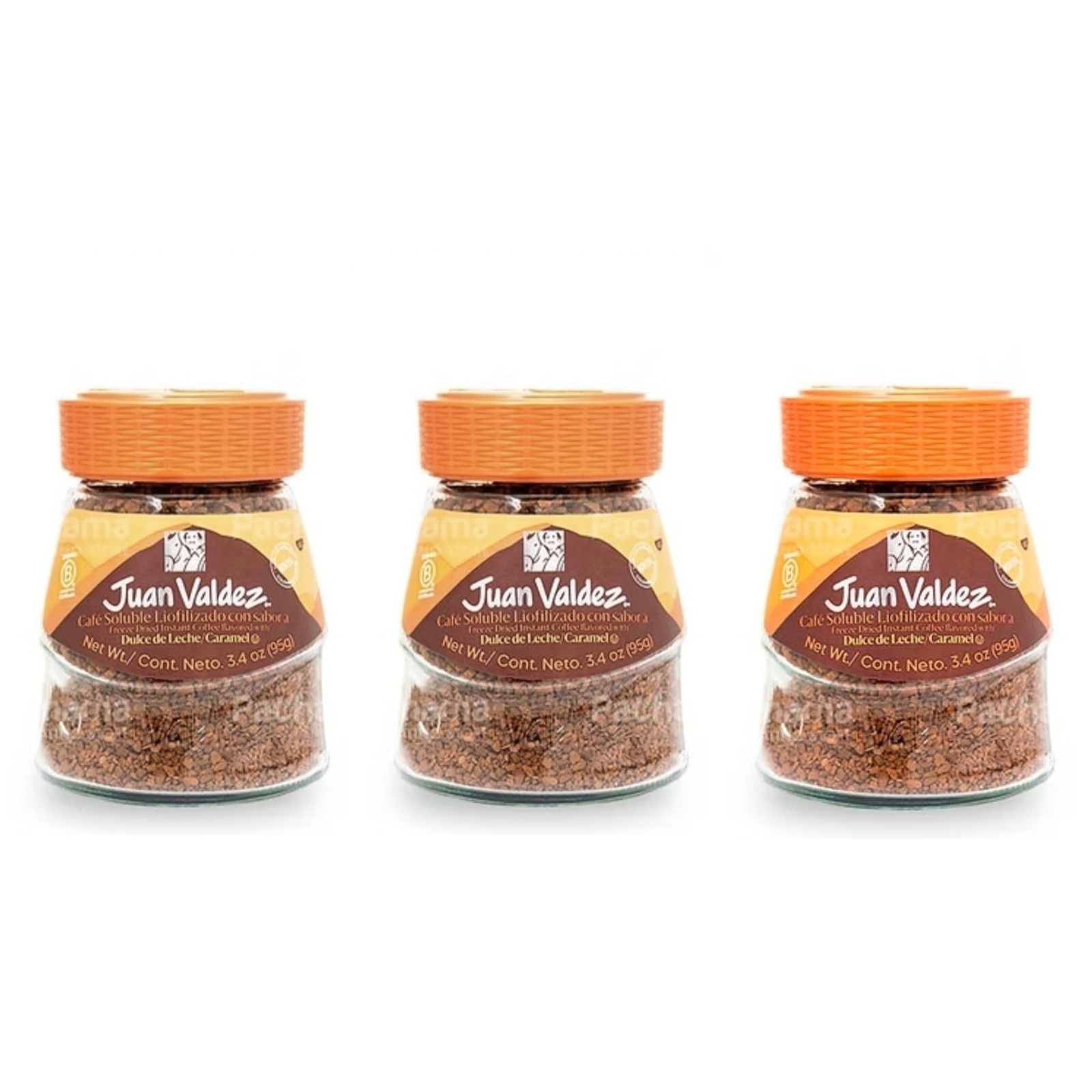 Juan Valdez Dulce de Leche Instant Coffee 3.5 OZ Premium Colombian (Pack of 3)