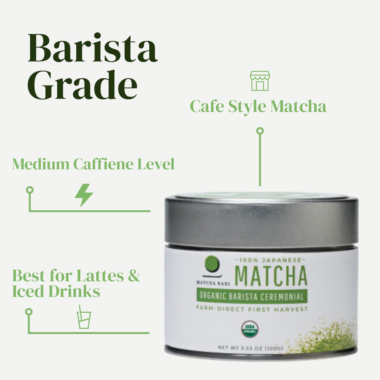 Dr. Weil – Organic Matcha Green Tea Powder – 100 grams – Japanese Barista Grade